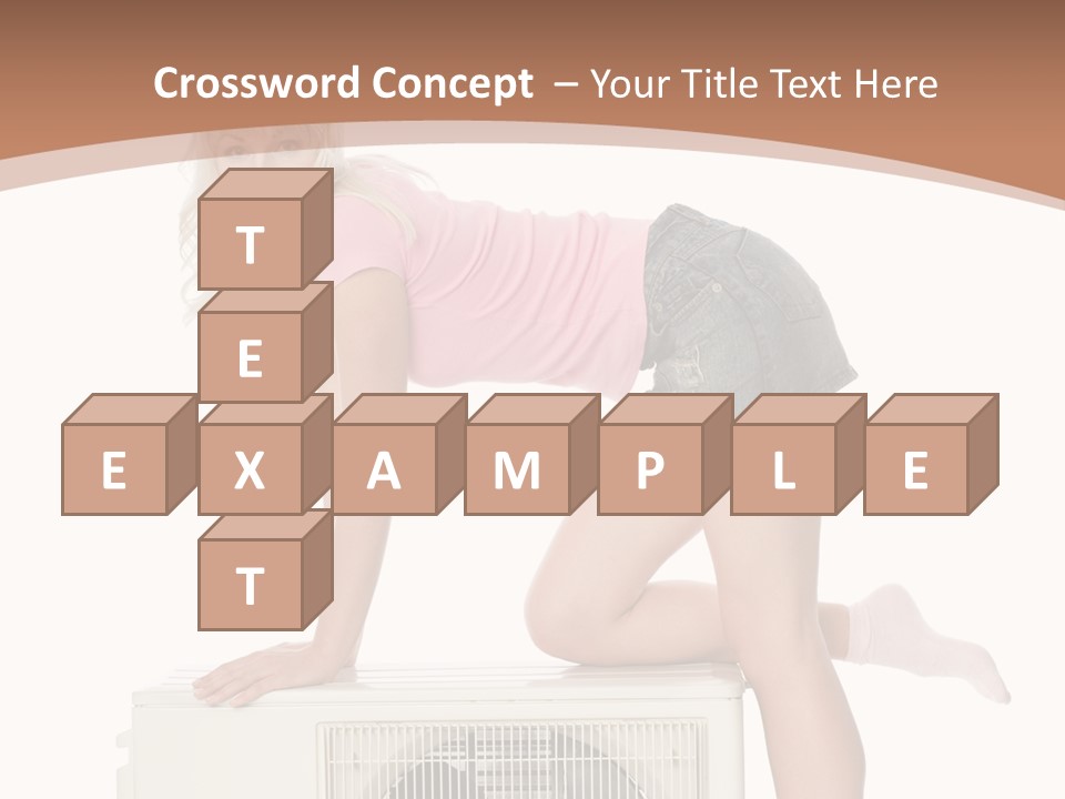 Showing Girl Conditioner PowerPoint Template