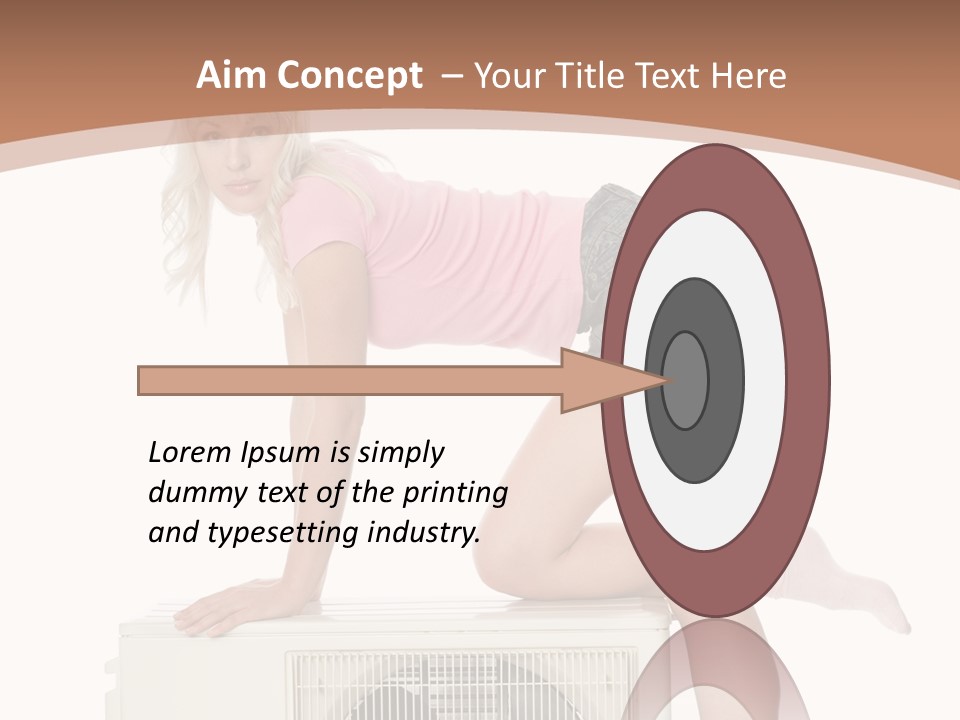 Showing Girl Conditioner PowerPoint Template