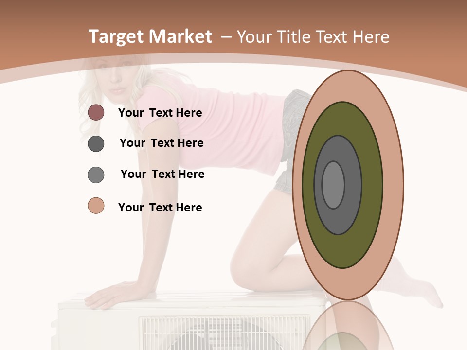 Showing Girl Conditioner PowerPoint Template