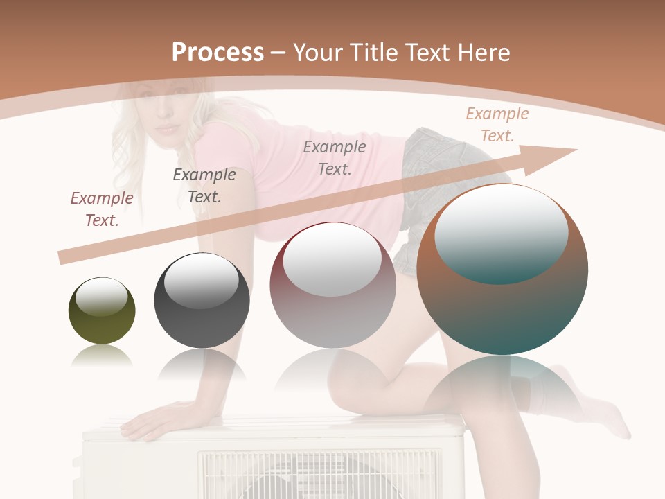 Showing Girl Conditioner PowerPoint Template