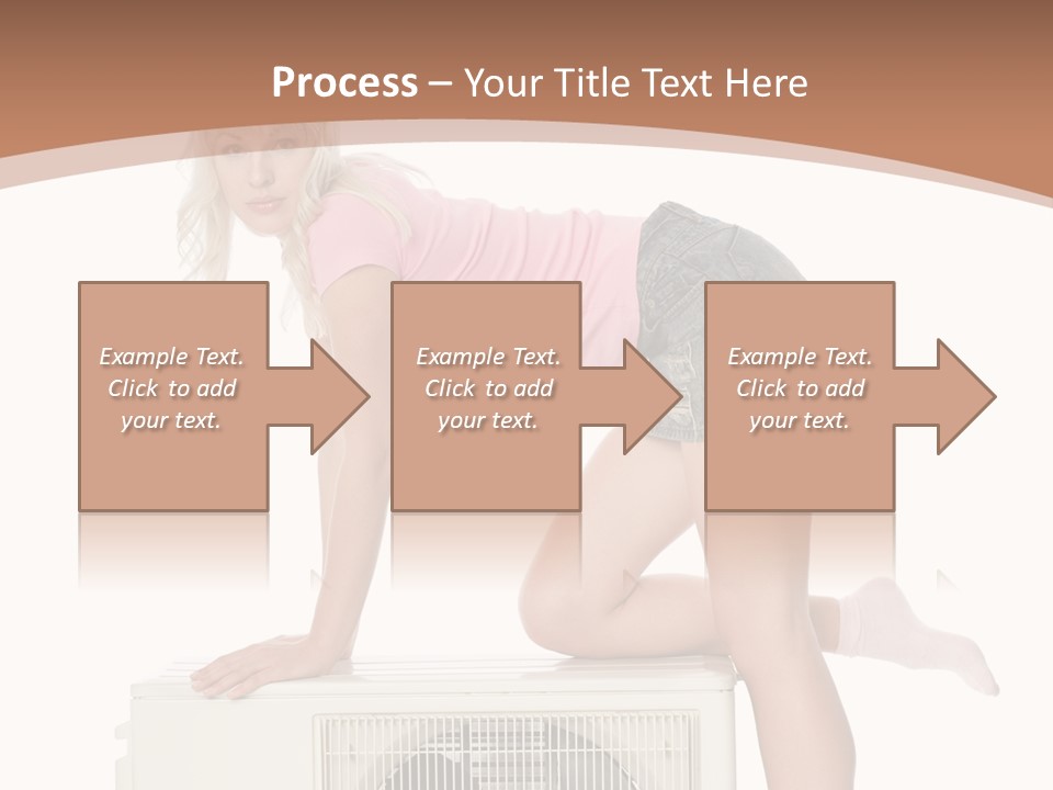 Showing Girl Conditioner PowerPoint Template