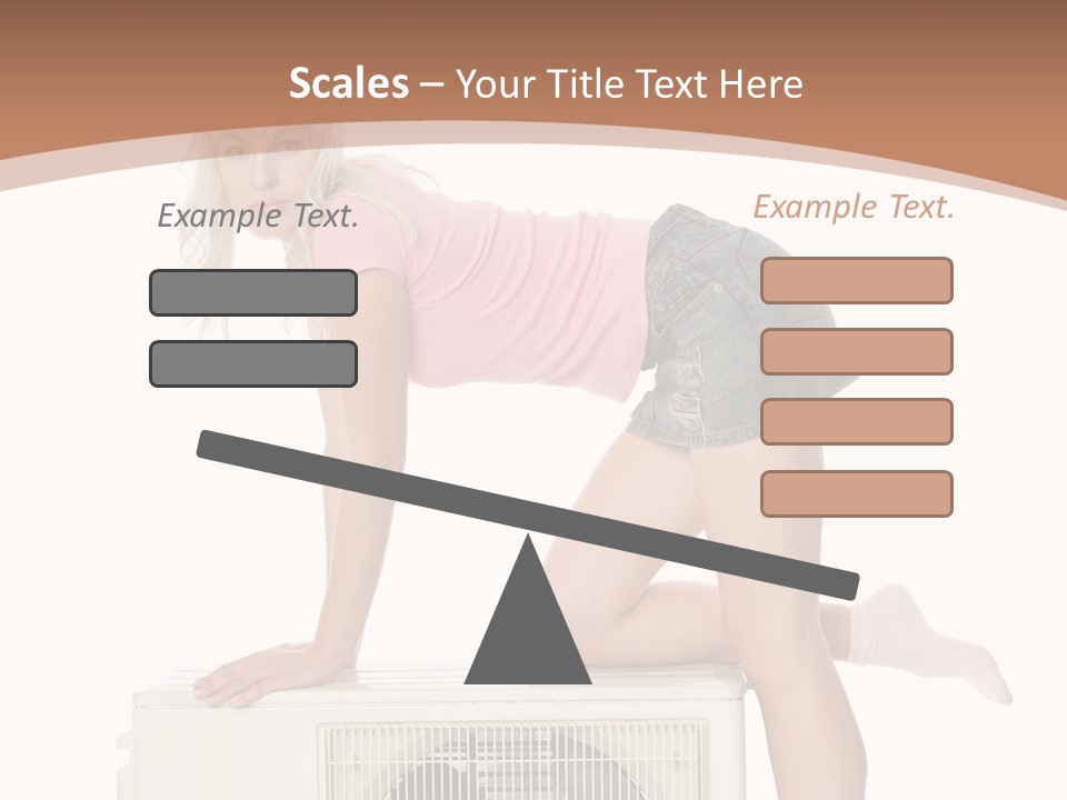 Showing Girl Conditioner PowerPoint Template