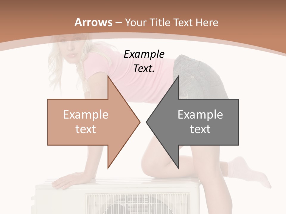 Showing Girl Conditioner PowerPoint Template