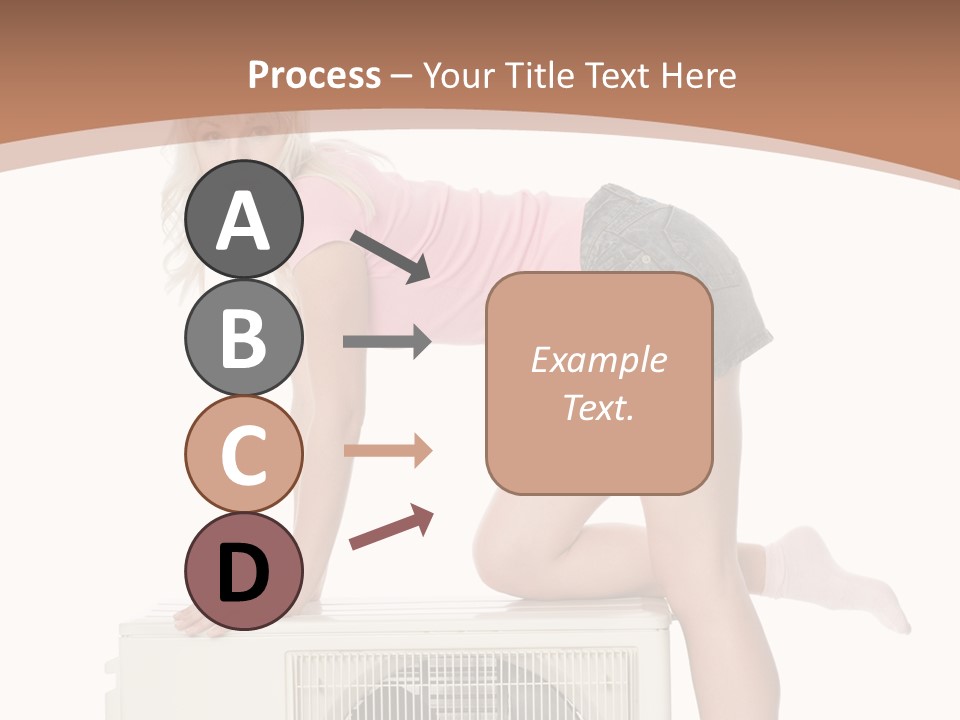 Showing Girl Conditioner PowerPoint Template