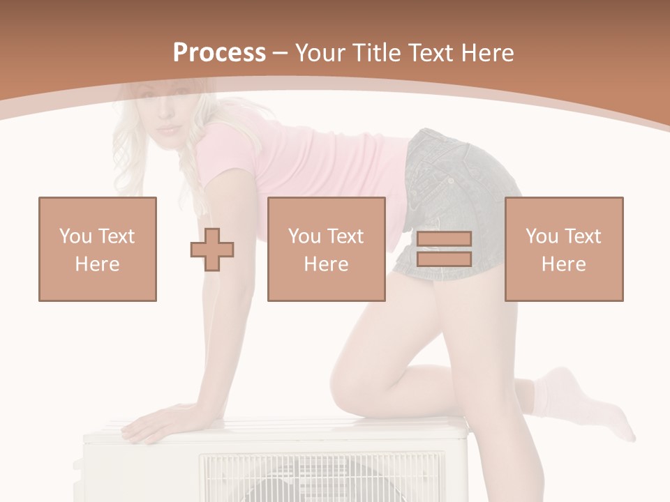 Showing Girl Conditioner PowerPoint Template