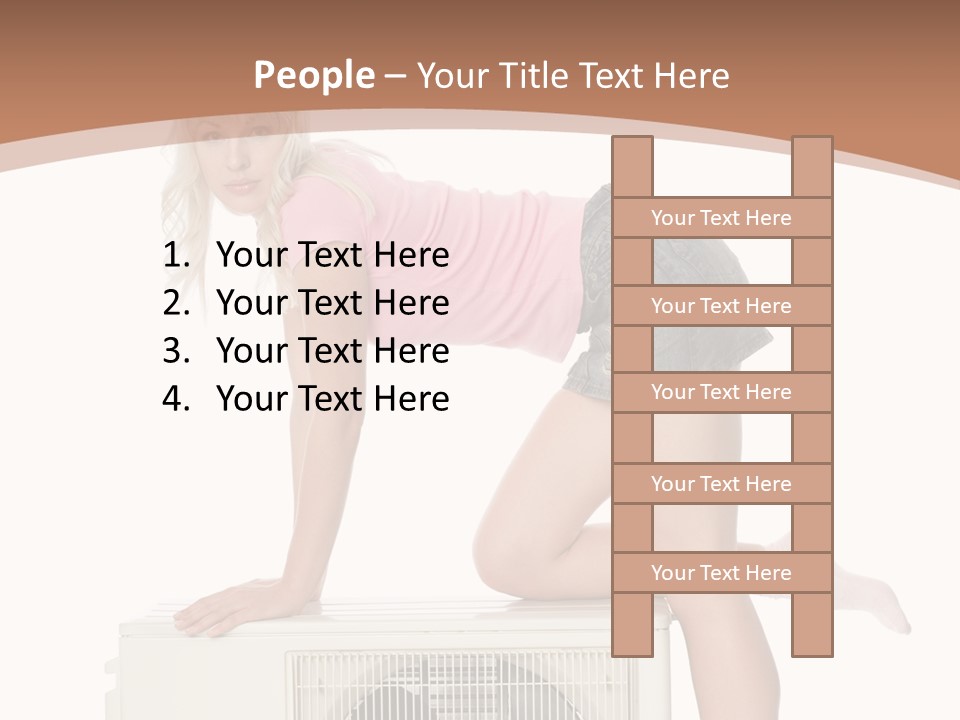 Showing Girl Conditioner PowerPoint Template