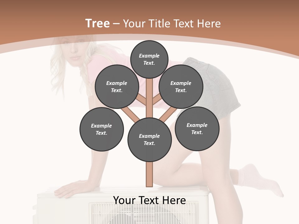 Showing Girl Conditioner PowerPoint Template