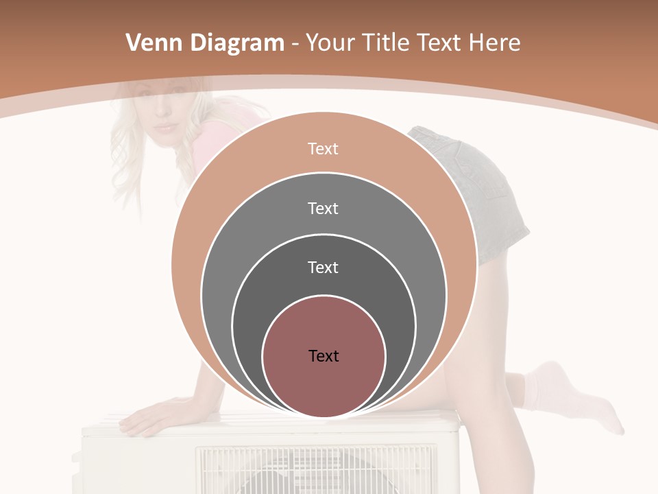 Showing Girl Conditioner PowerPoint Template