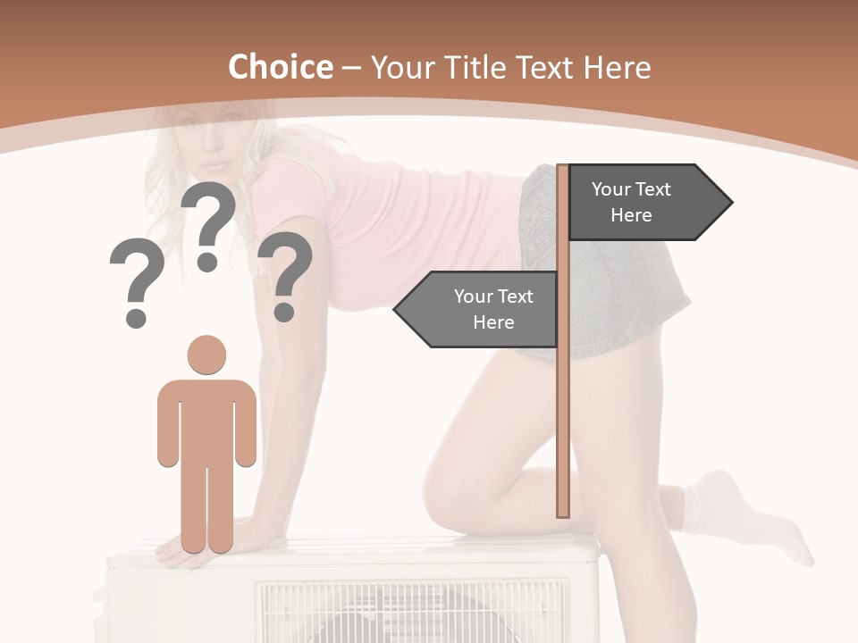 Showing Girl Conditioner PowerPoint Template