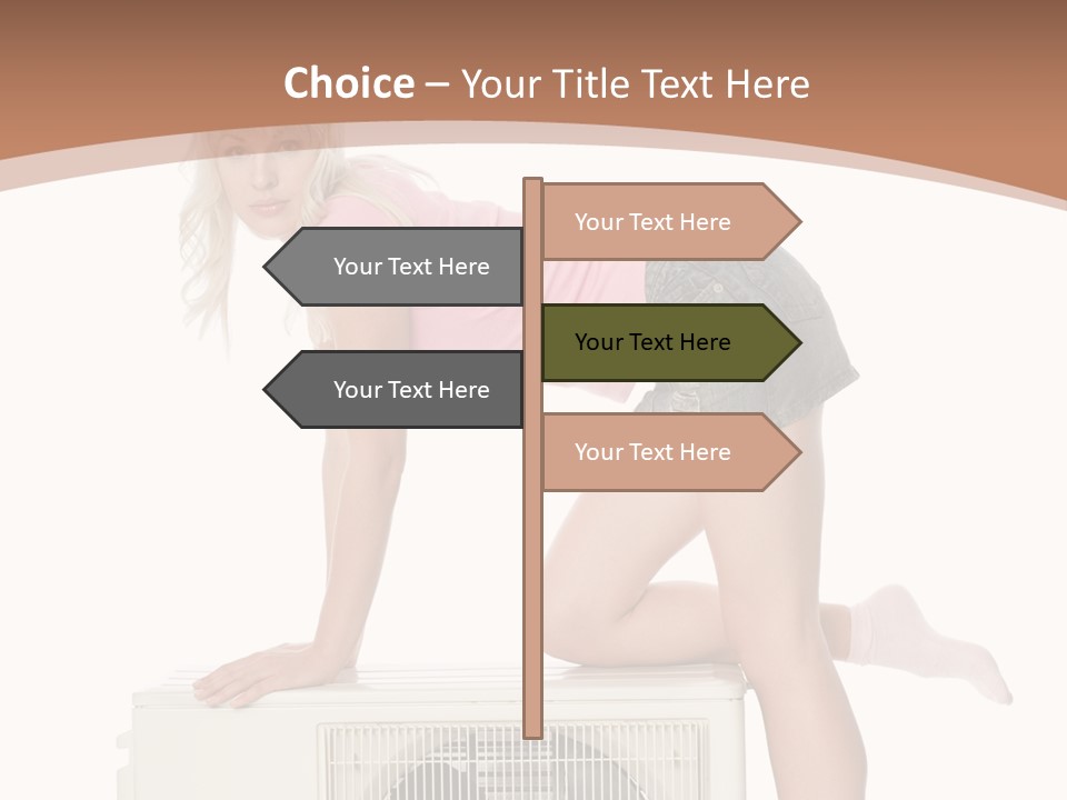 Showing Girl Conditioner PowerPoint Template