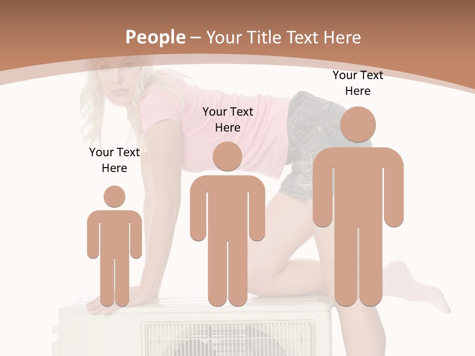 Showing Girl Conditioner PowerPoint Template