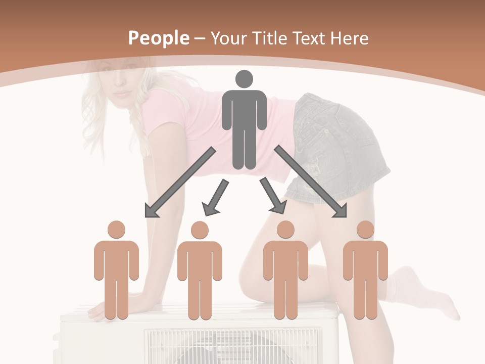 Showing Girl Conditioner PowerPoint Template