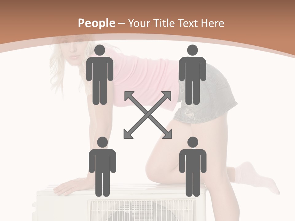 Showing Girl Conditioner PowerPoint Template