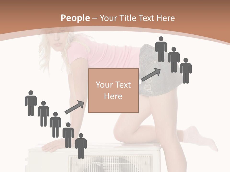 Showing Girl Conditioner PowerPoint Template