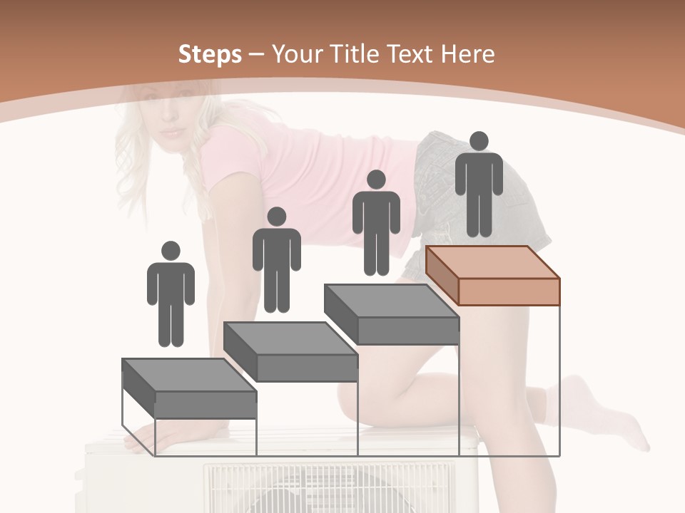 Showing Girl Conditioner PowerPoint Template