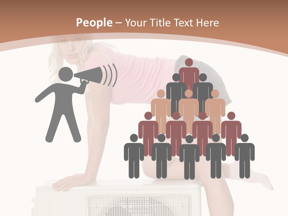 Showing Girl Conditioner PowerPoint Template