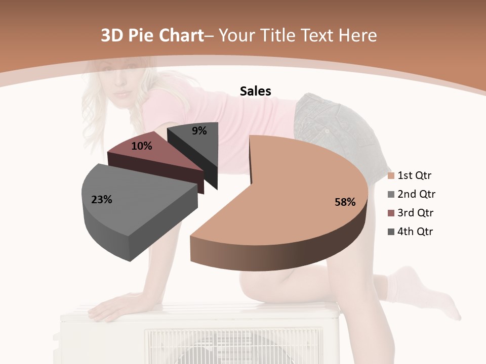 Showing Girl Conditioner PowerPoint Template