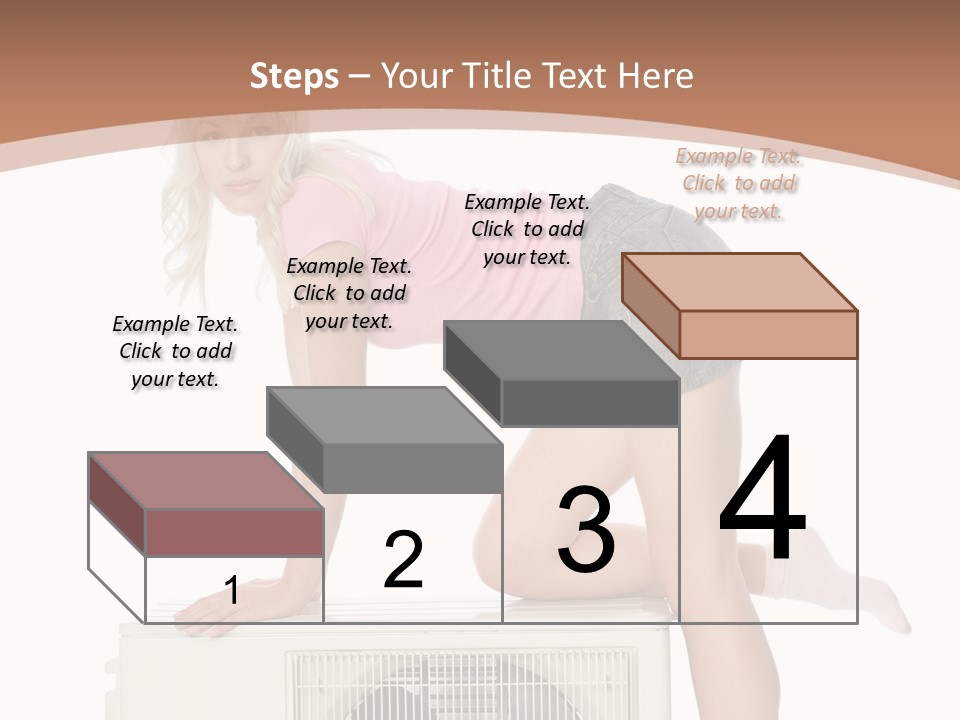 Showing Girl Conditioner PowerPoint Template