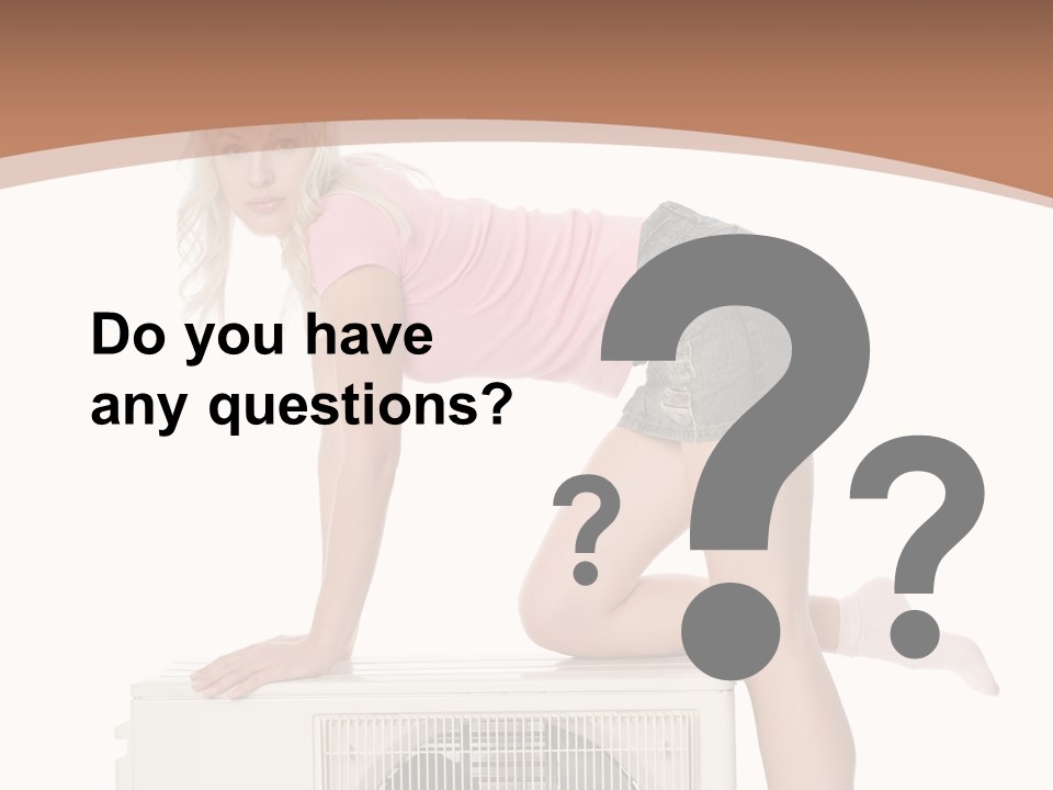 Showing Girl Conditioner PowerPoint Template