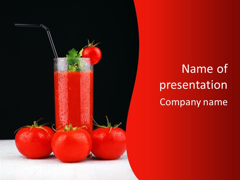 Classic Drink Vegetarian PowerPoint Template