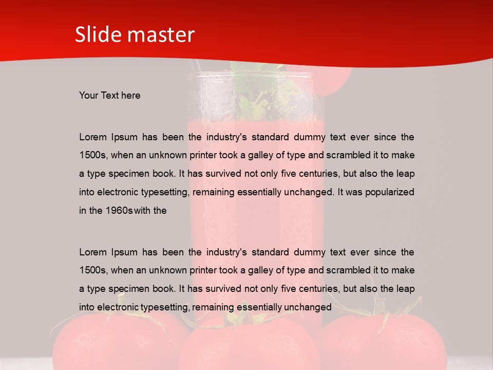 Classic Drink Vegetarian PowerPoint Template