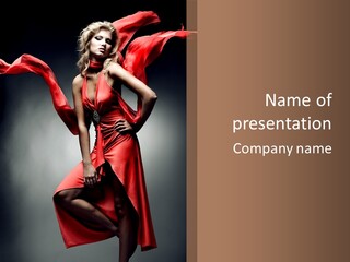 Person Lingerie Fantasy PowerPoint Template