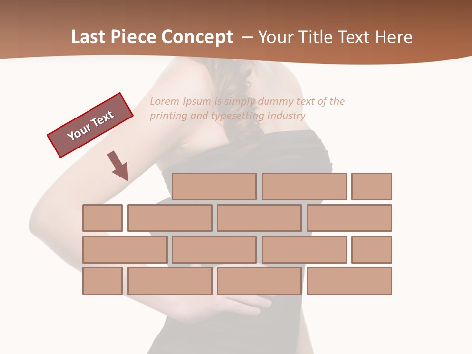 Dress Red Haired Full PowerPoint Template