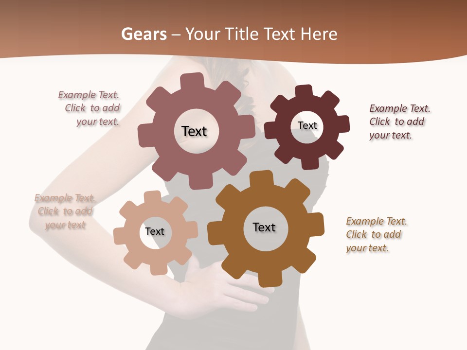 Dress Red Haired Full PowerPoint Template