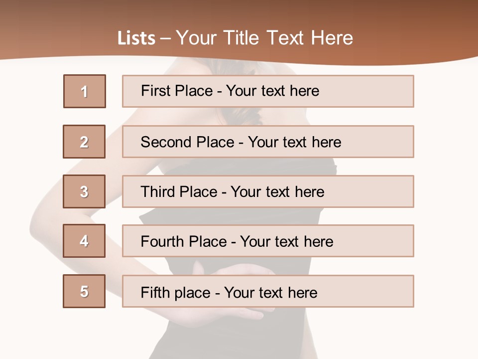 Dress Red Haired Full PowerPoint Template