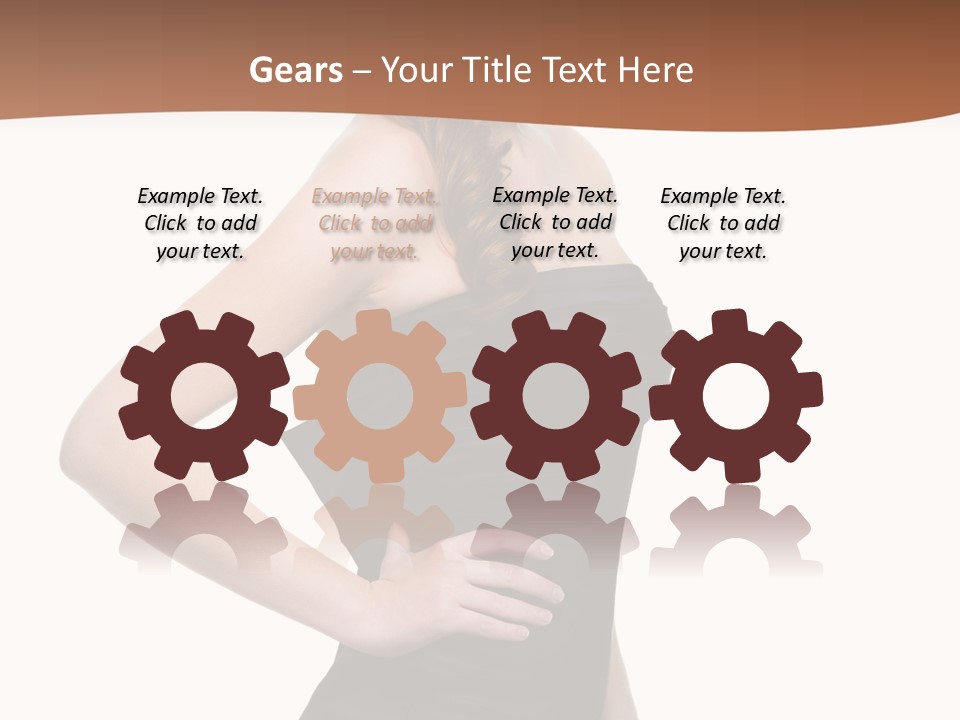 Dress Red Haired Full PowerPoint Template