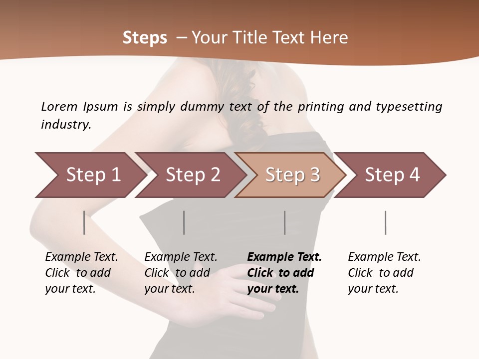Dress Red Haired Full PowerPoint Template