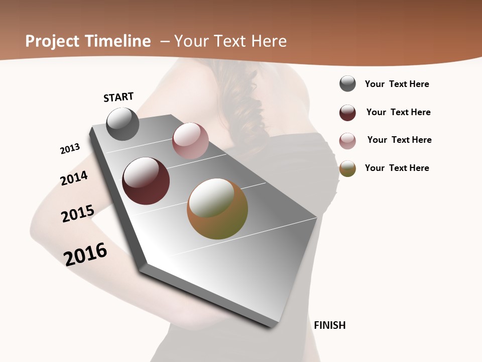 Dress Red Haired Full PowerPoint Template