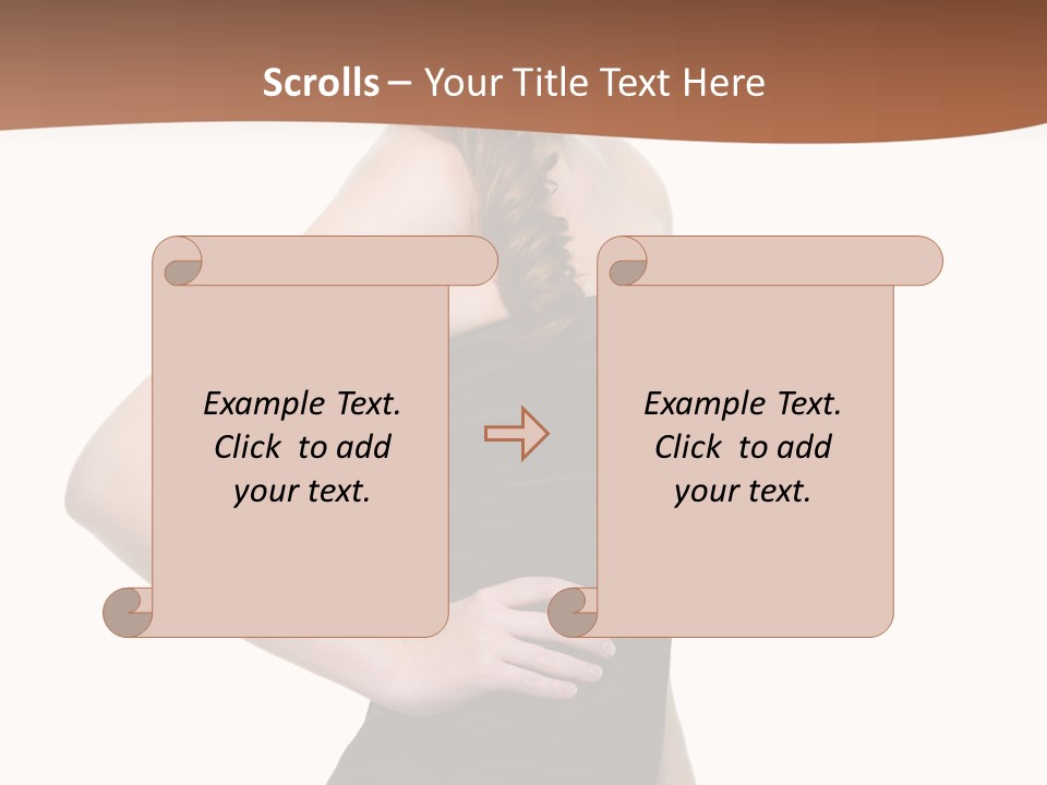 Dress Red Haired Full PowerPoint Template