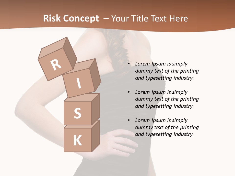 Dress Red Haired Full PowerPoint Template