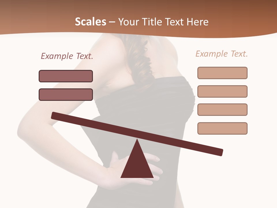 Dress Red Haired Full PowerPoint Template