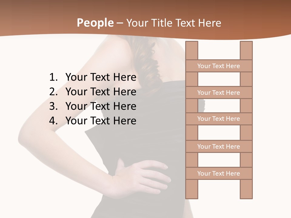 Dress Red Haired Full PowerPoint Template