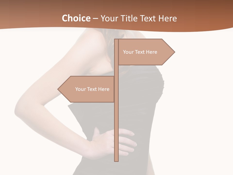 Dress Red Haired Full PowerPoint Template