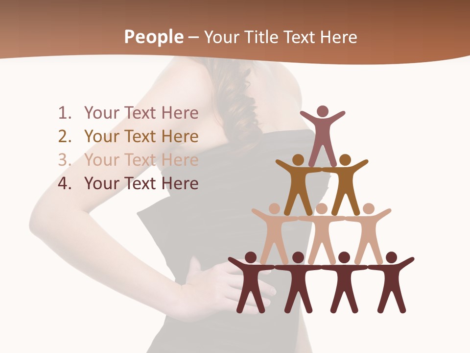 Dress Red Haired Full PowerPoint Template