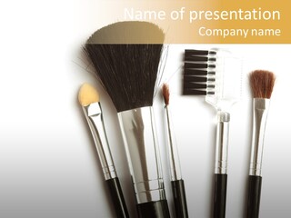 Makeup Isolated Brush PowerPoint Template