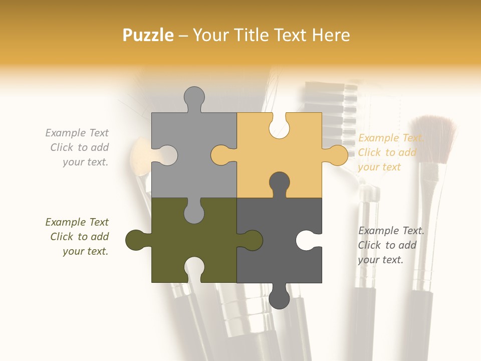 Makeup Isolated Brush PowerPoint Template