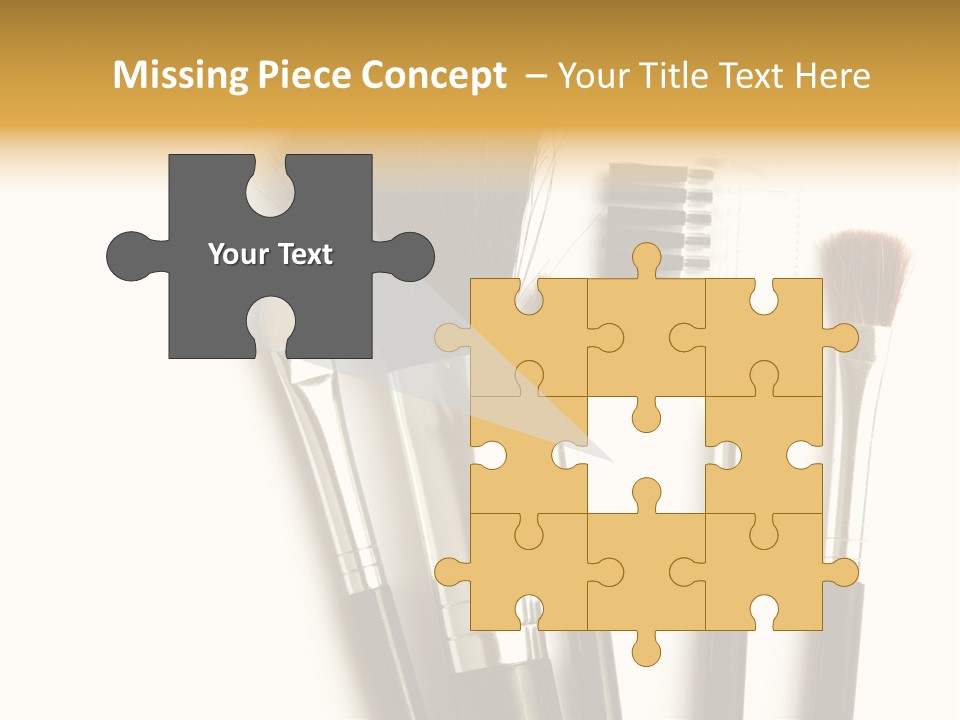 Makeup Isolated Brush PowerPoint Template