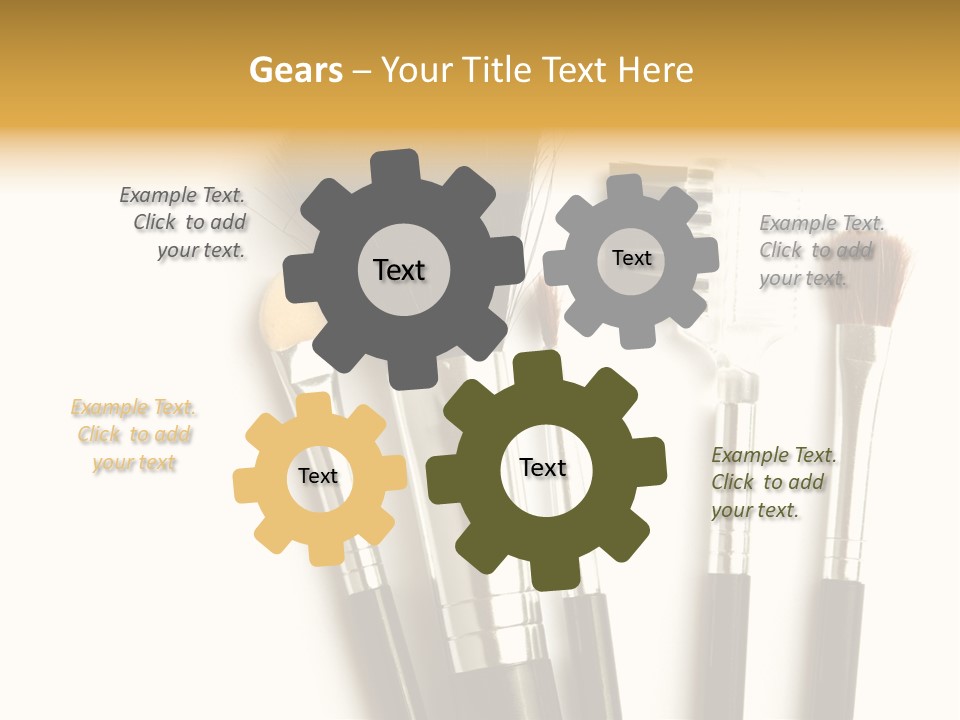 Makeup Isolated Brush PowerPoint Template