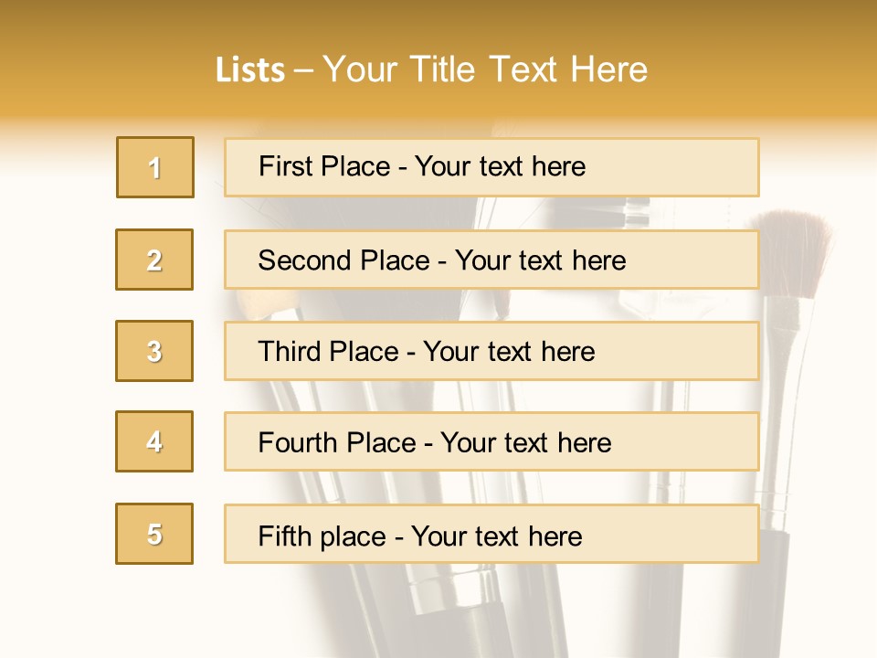 Makeup Isolated Brush PowerPoint Template
