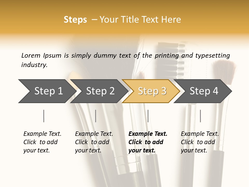 Makeup Isolated Brush PowerPoint Template