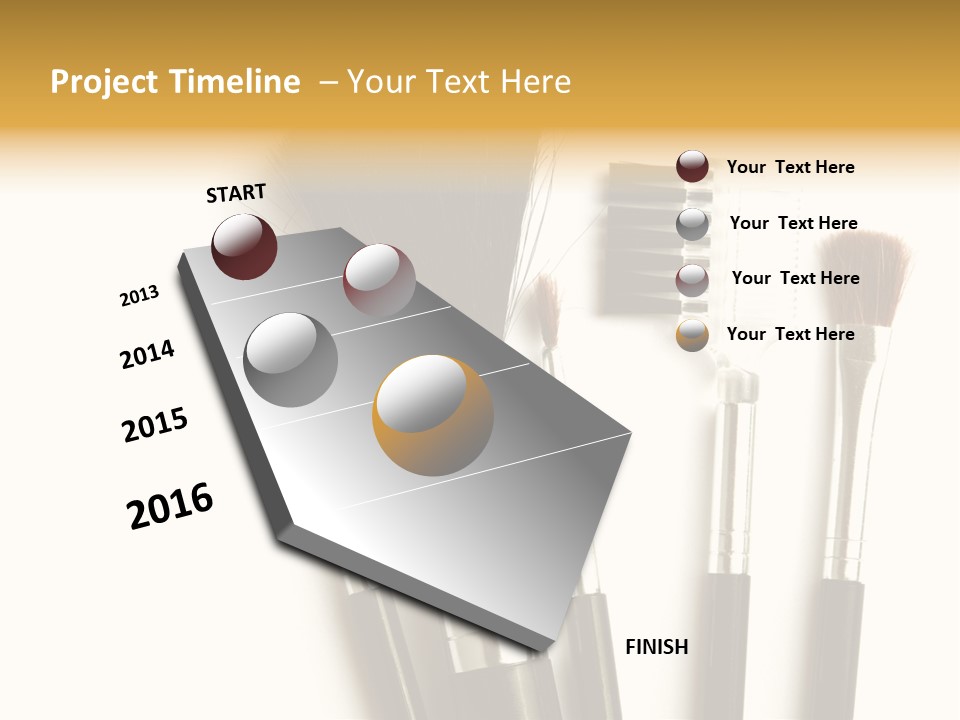 Makeup Isolated Brush PowerPoint Template