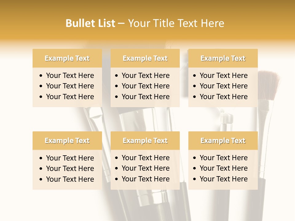 Makeup Isolated Brush PowerPoint Template