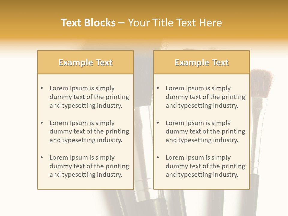 Makeup Isolated Brush PowerPoint Template