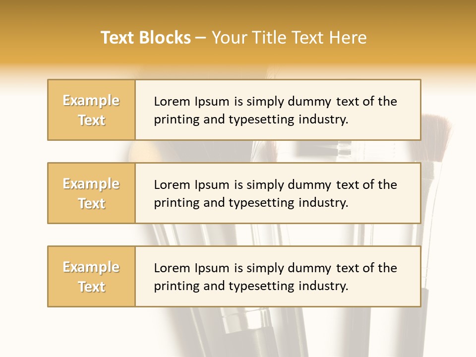 Makeup Isolated Brush PowerPoint Template