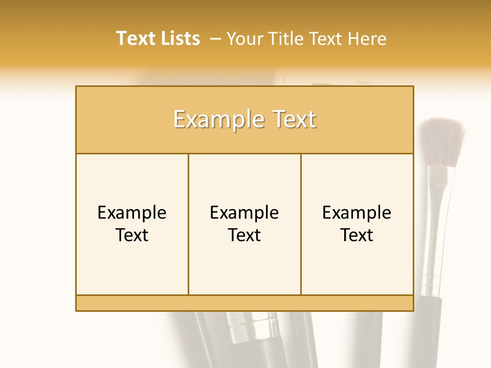 Makeup Isolated Brush PowerPoint Template