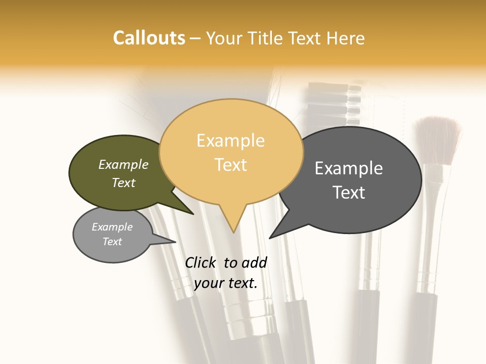 Makeup Isolated Brush PowerPoint Template